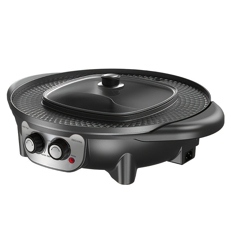 Electric Smokeless BBQ Grill & Hot Pot Duo