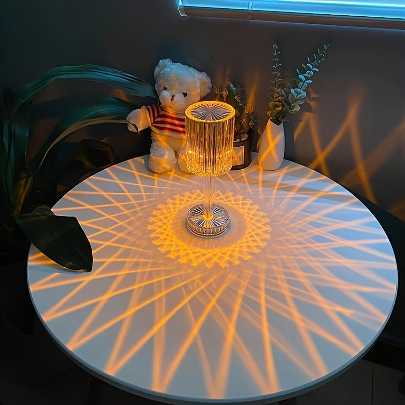 Touch-Activated Crystal LED Night Light Lamp