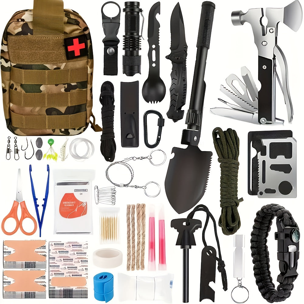 158pcs Survival Kit with 20 Insulation Blankets