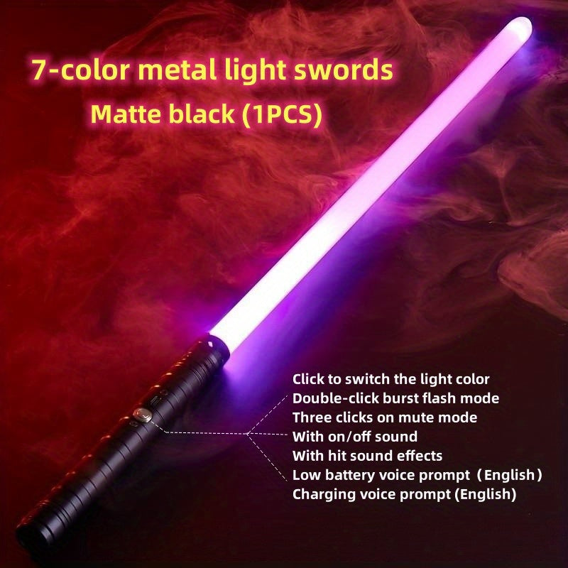 Rechargeable LED Light Sword with Metal Handle