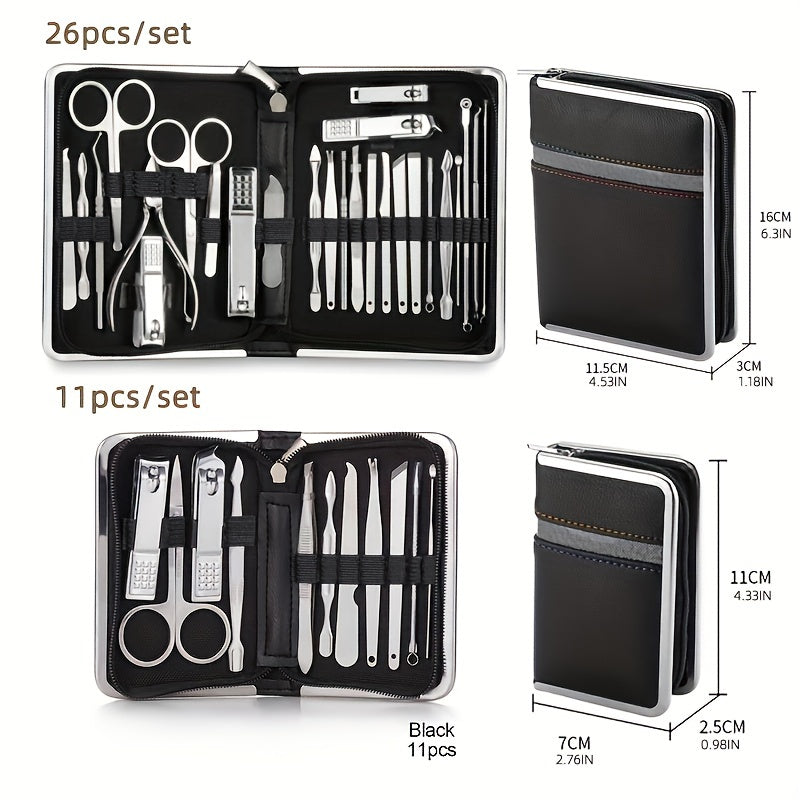 11/26pcs Stainless Steel Nail Clipper Set - Clickilix