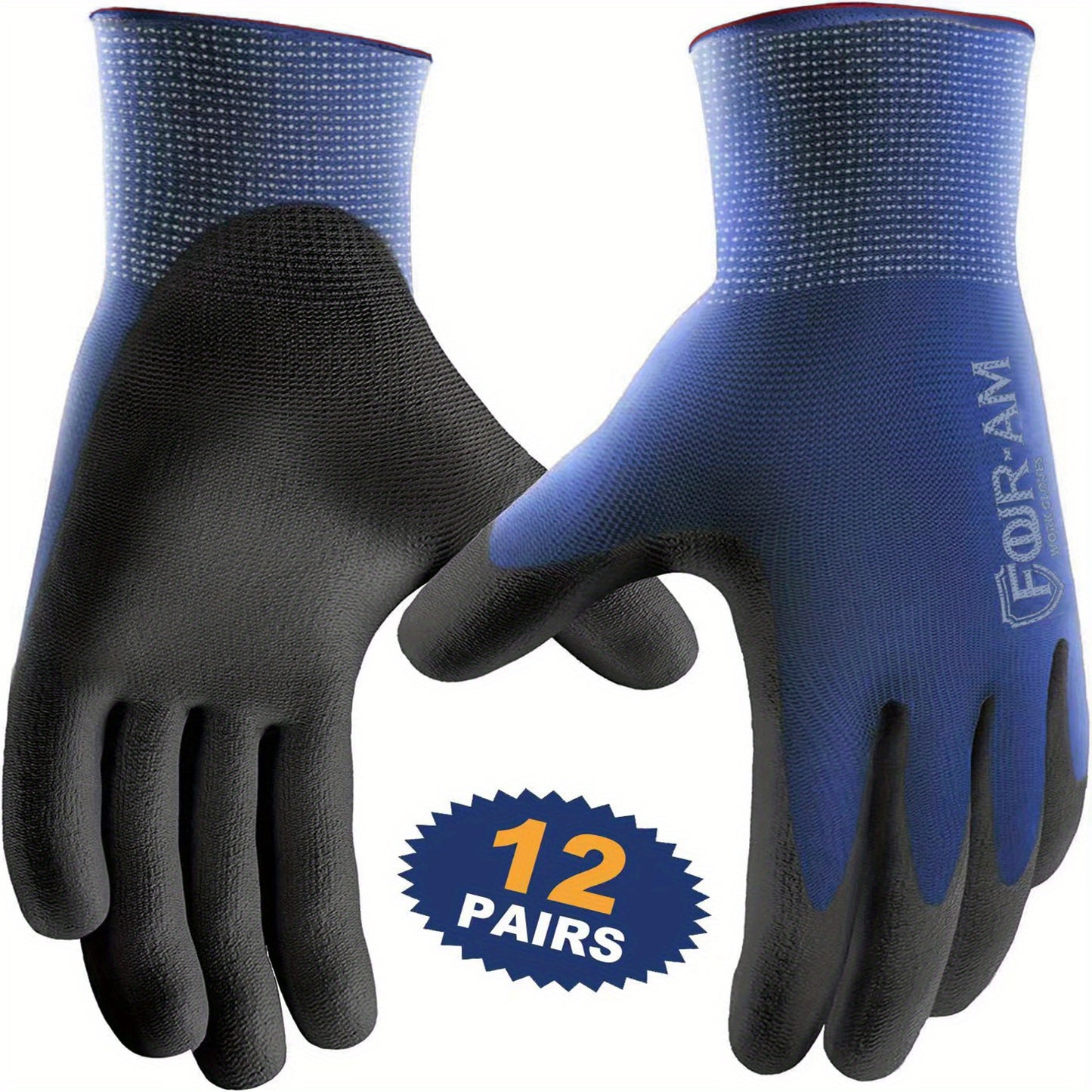 12 Pairs Ultra-Thin Safety Work Gloves - Clickilix