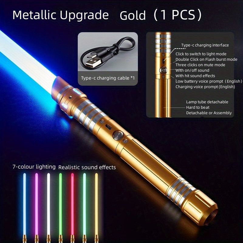 Rechargeable LED Light Sword with Metal Handle