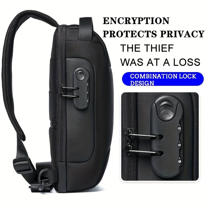 Men’s Waterproof Waist Bag with USB & Lock - Clickilix