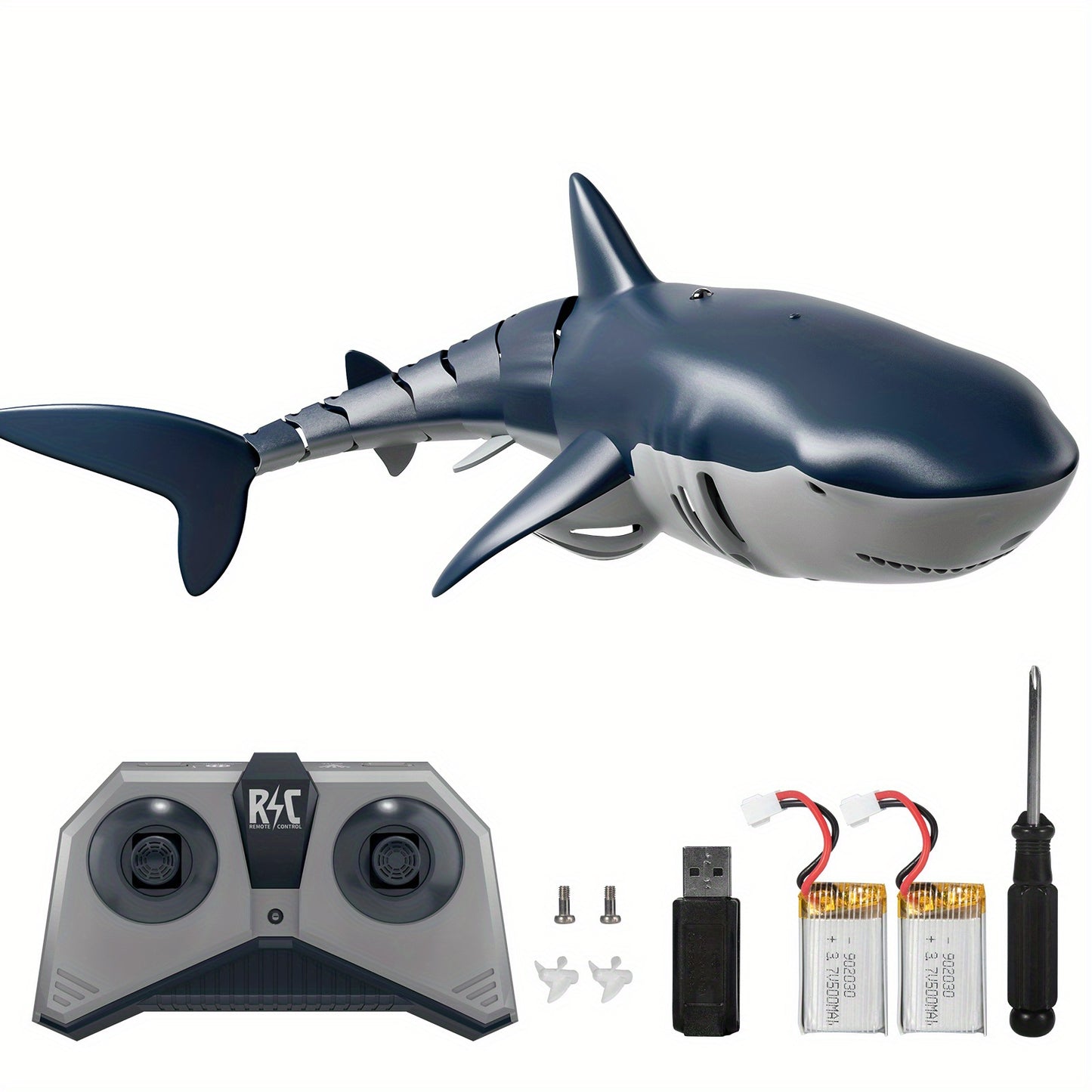 Remote Control Shark Toy with Spray & Light