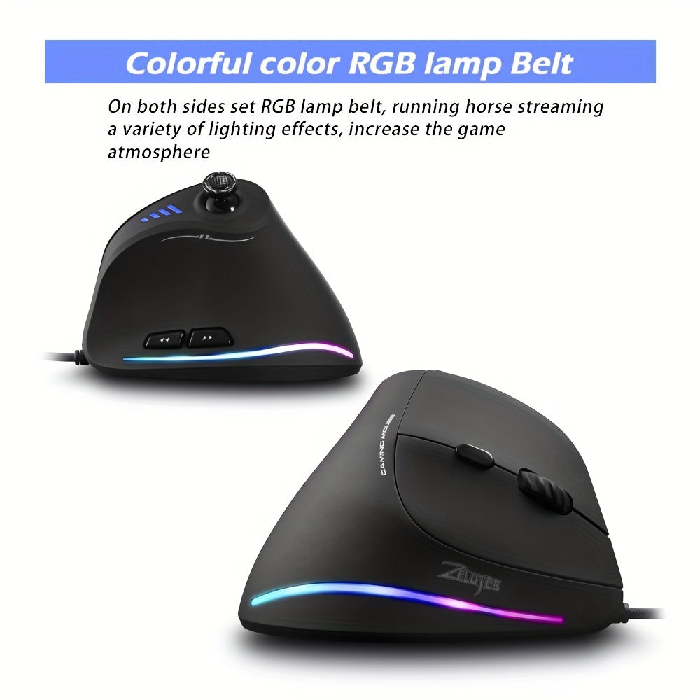 C18 Vertical Gaming Mouse with Custom Macro & Grip - Clickilix