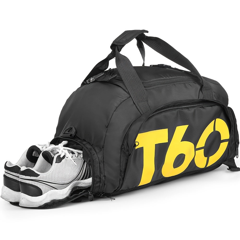 Large Nylon Travel Duffle Bag with Shoe Compartment