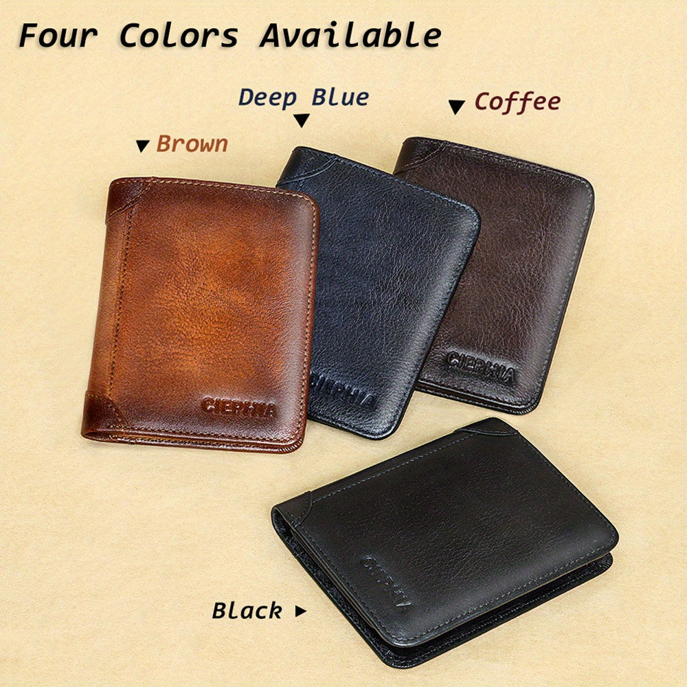 Vintage RFID Leather Wallet for Men
