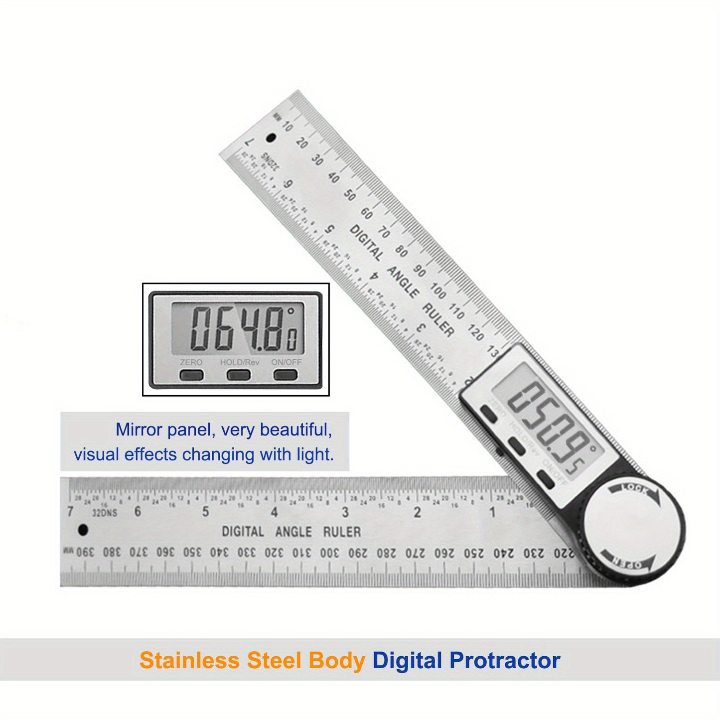 2-in-1 Digital Angle Finder Ruler – 7" / 200mm Tool - Clickilix