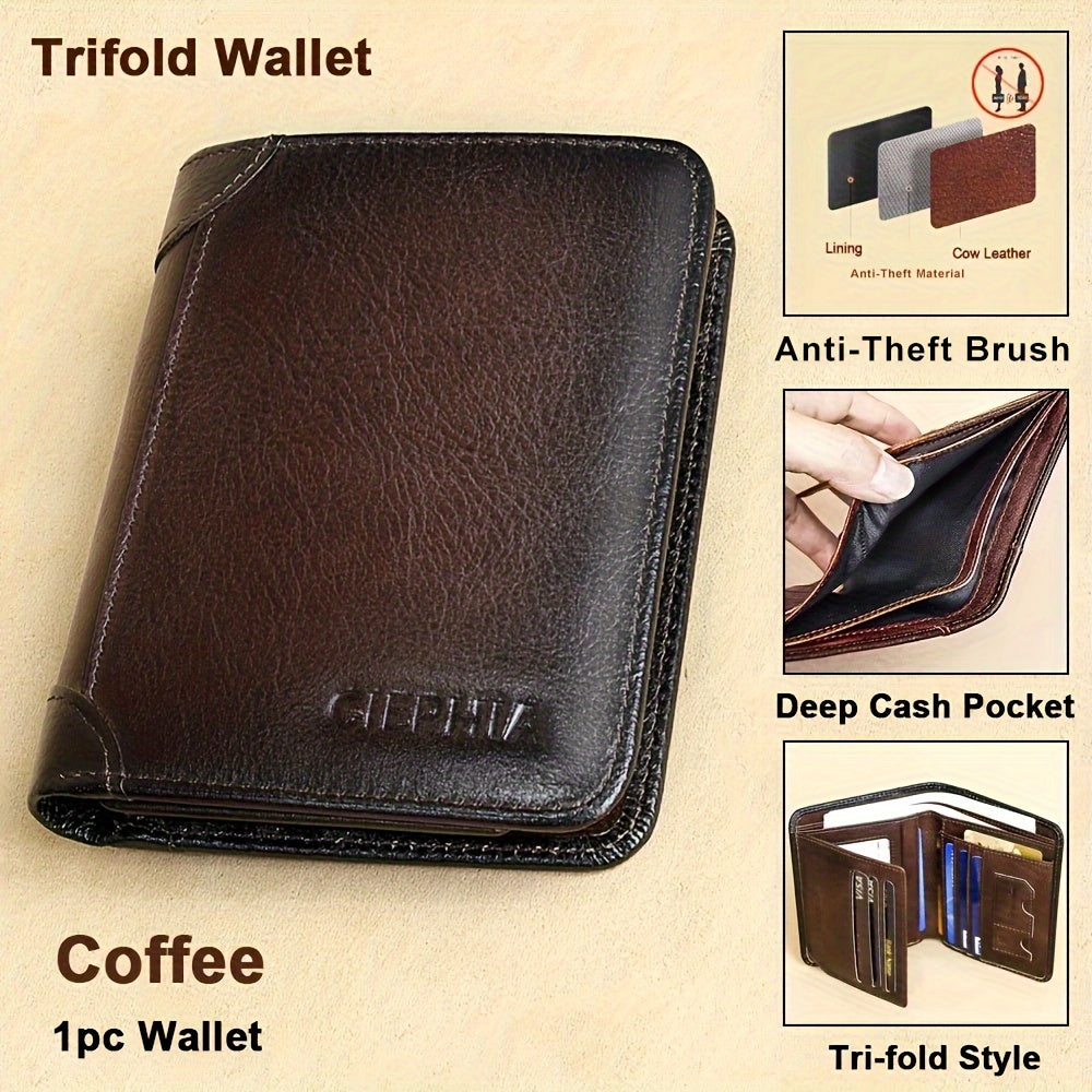 Vintage RFID Leather Wallet for Men