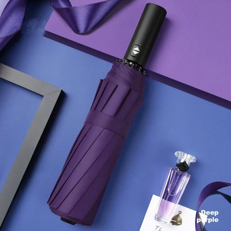 Automatic Foldable Umbrella – Ten-Bone, All-Weather Protection - Clickilix