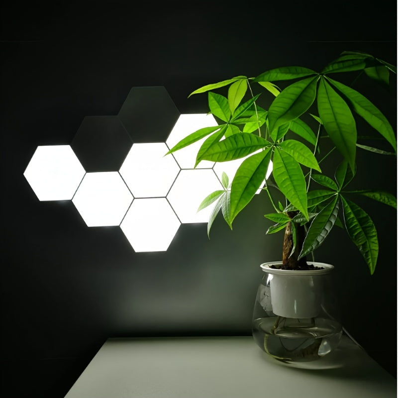 6-Pack Touch Control Hexagonal LED Wall Lights