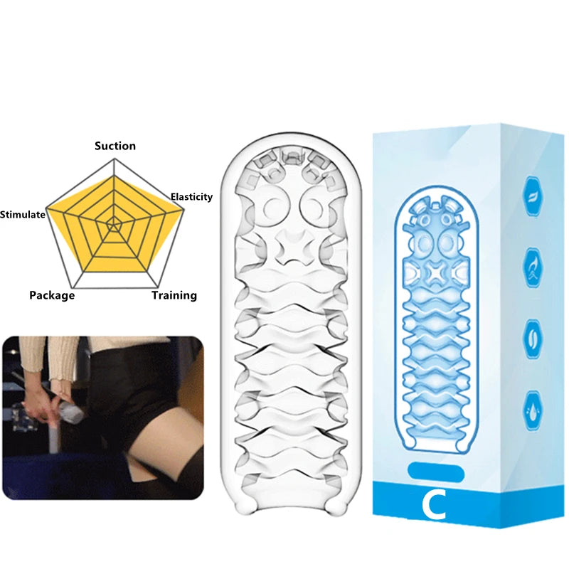Transparent Soft Masturbator Cup for Men