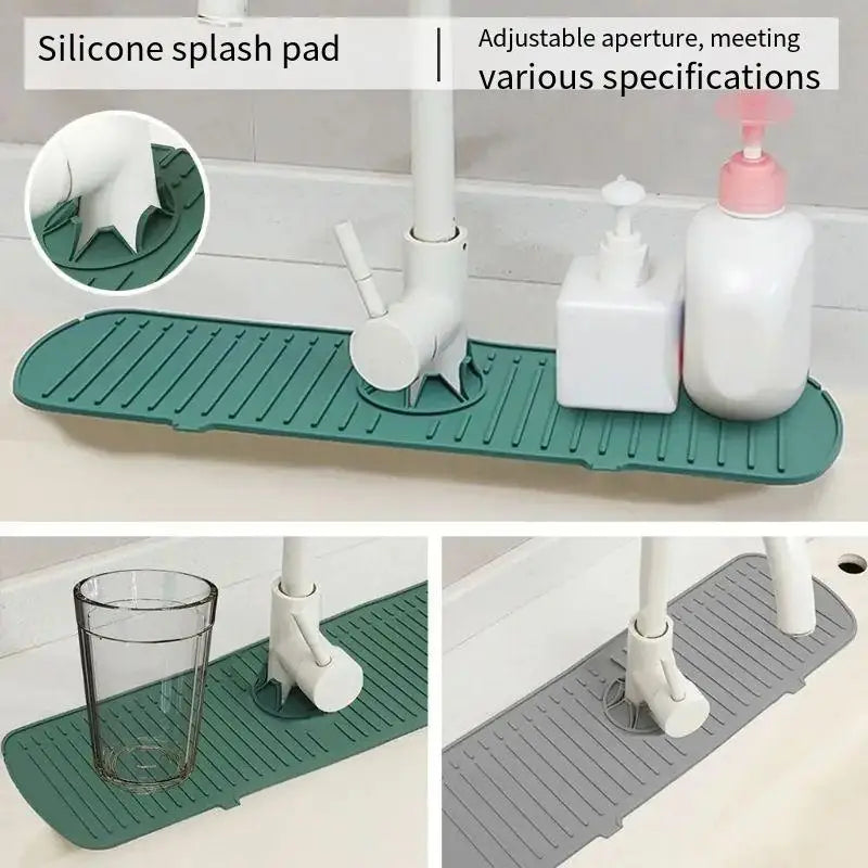 Silicone Tap Mat – Spill-Proof Drying Pad & Organizer