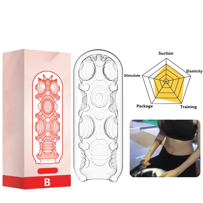 Transparent Soft Masturbator Cup for Men