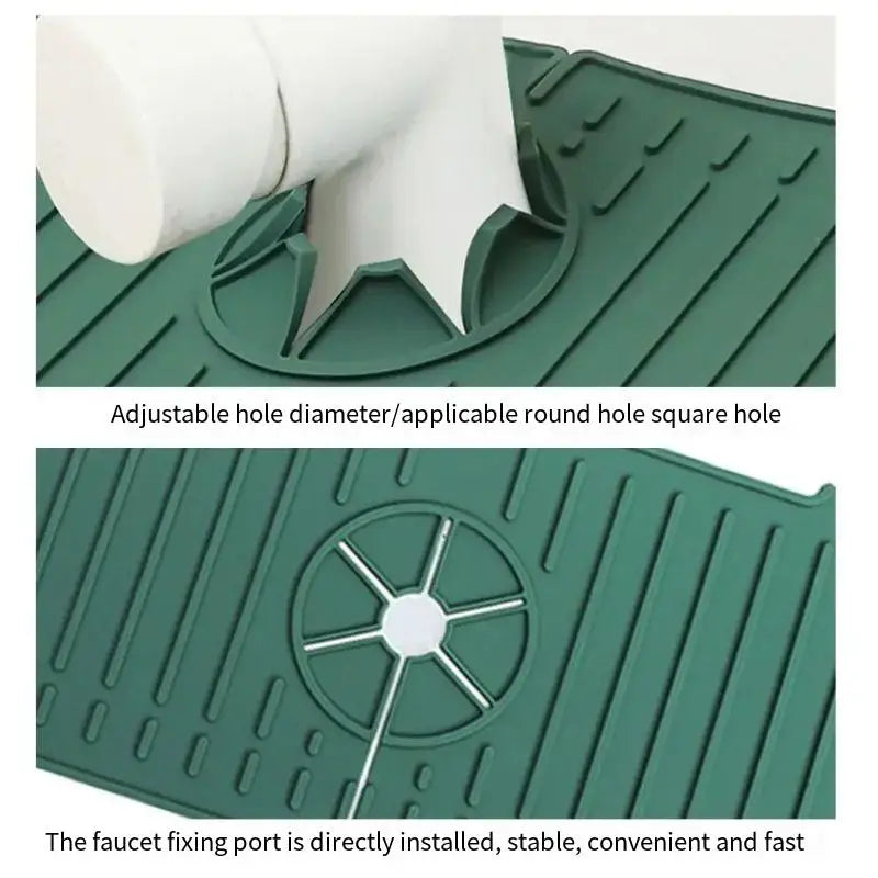 Silicone Tap Mat – Spill-Proof Drying Pad & Organizer