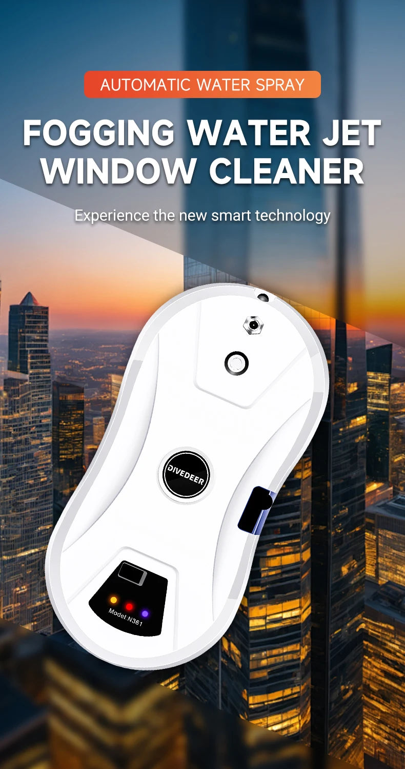 Smart Window Cleaning Robot with Auto Water Spray