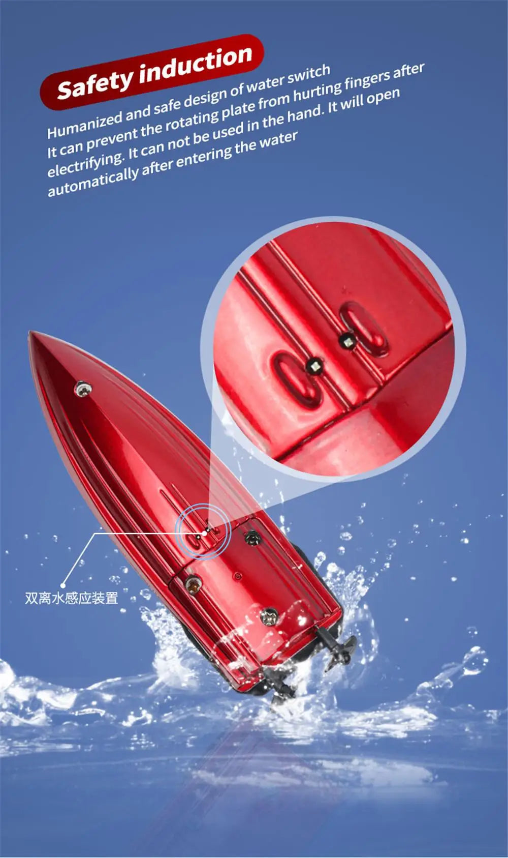 Mini RC Boat with LED Light – High Speed