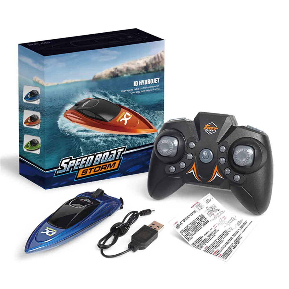 Mini RC Boat with LED Light – High Speed