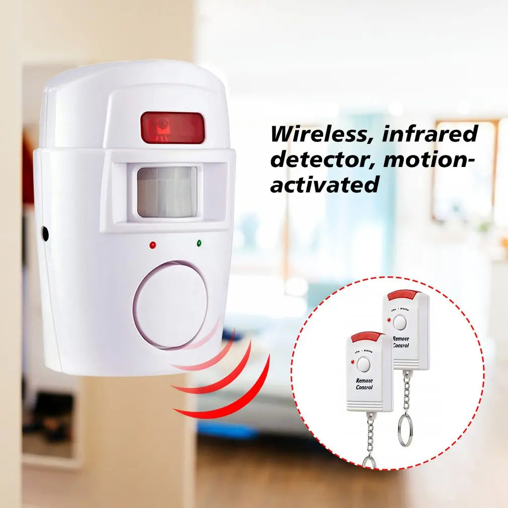 Wireless IR Motion Sensor Alarm with Remote