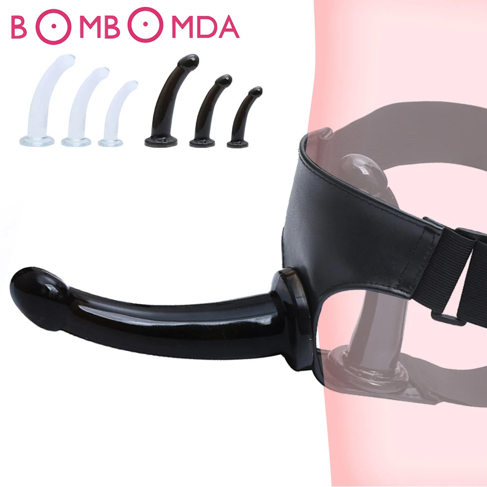 Realistic Jelly Dildo with Suction Cup & Harness