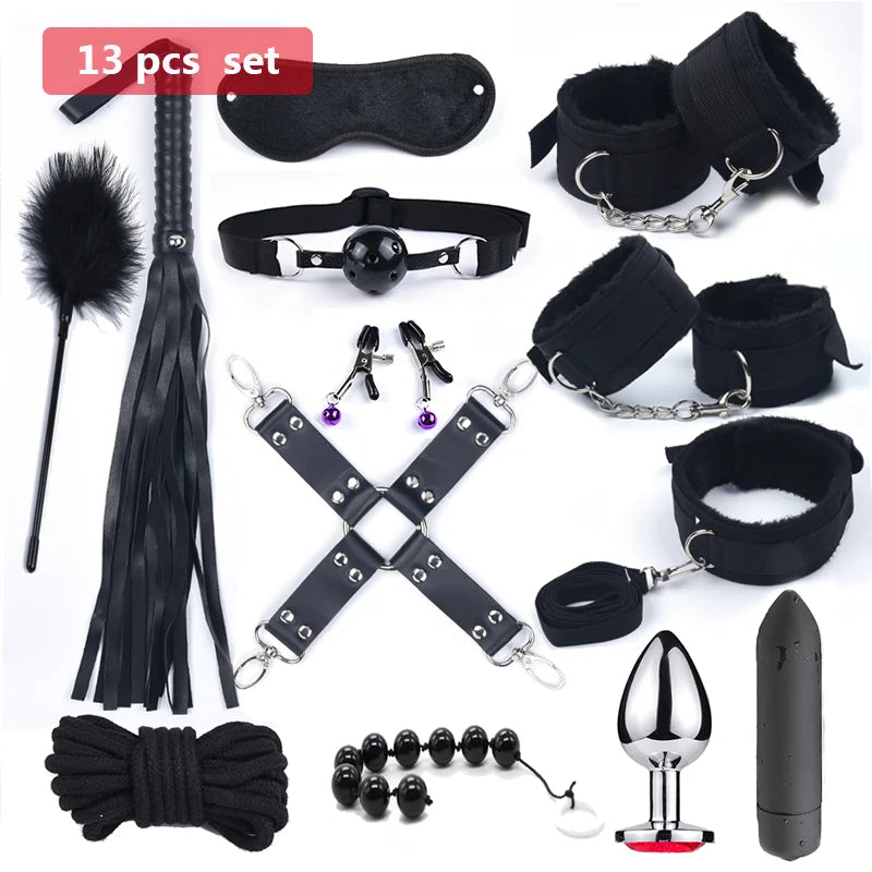 10-Speed BDSM Bondage Set with Vibrator