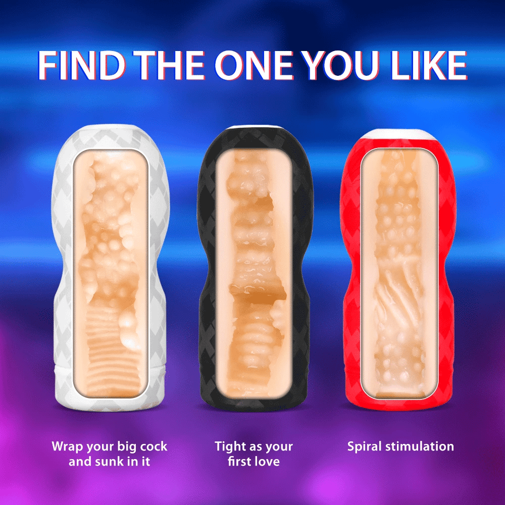 Transparent Male Masturbator Cup with Soft Vagina