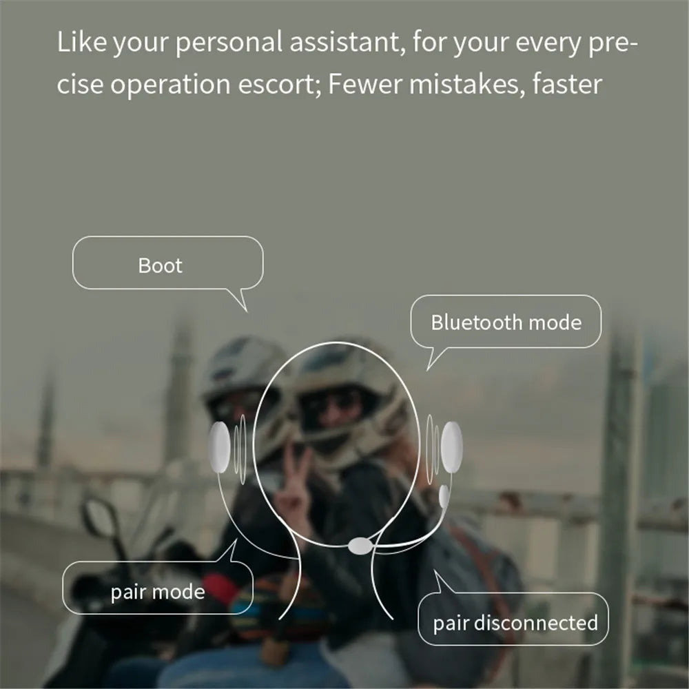 Bluetooth Motorcycle Helmet Intercom V5.3 1000M