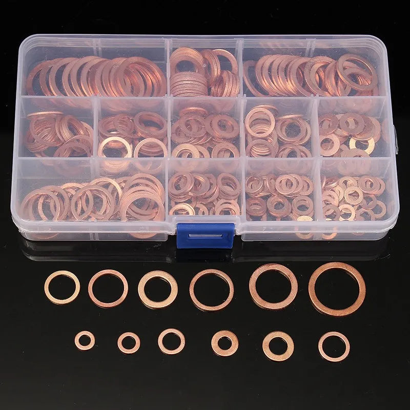 Copper Seal Ring Gasket Set – 100–300pcs