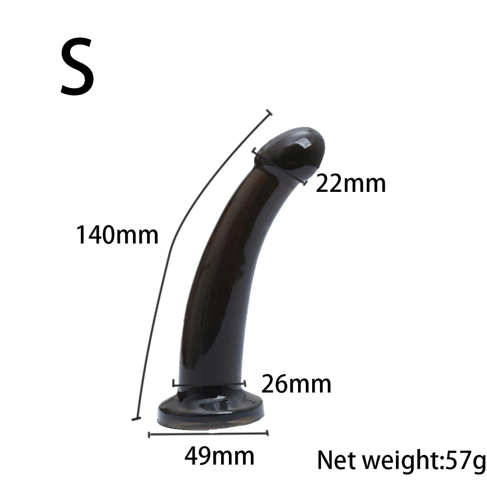 Realistic Jelly Dildo with Suction Cup & Harness