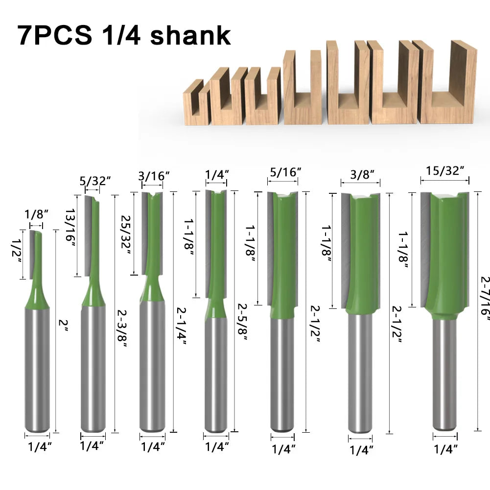 Cut clean with this 7-piece router bit set!