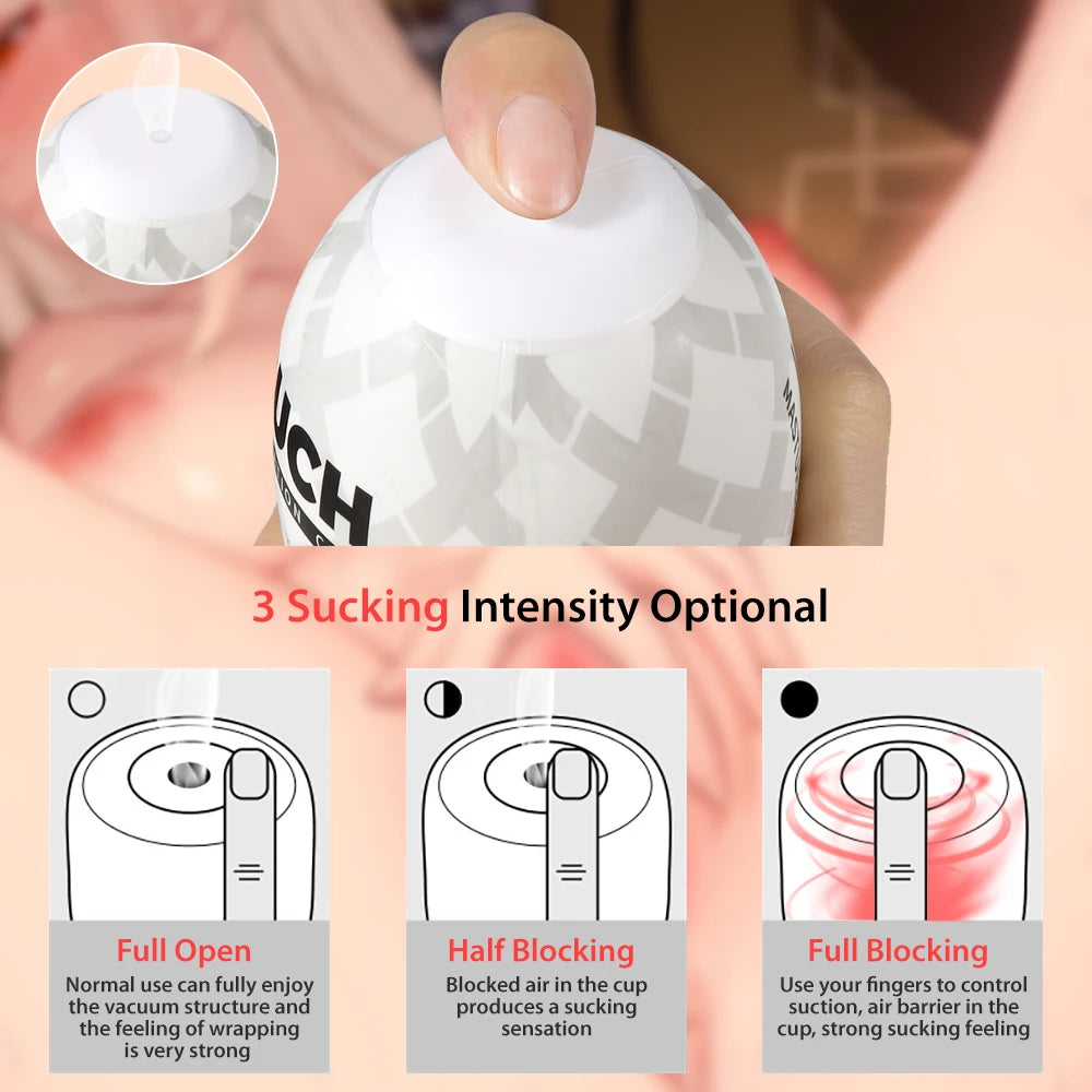 Transparent Male Masturbator Cup with Soft Vagina