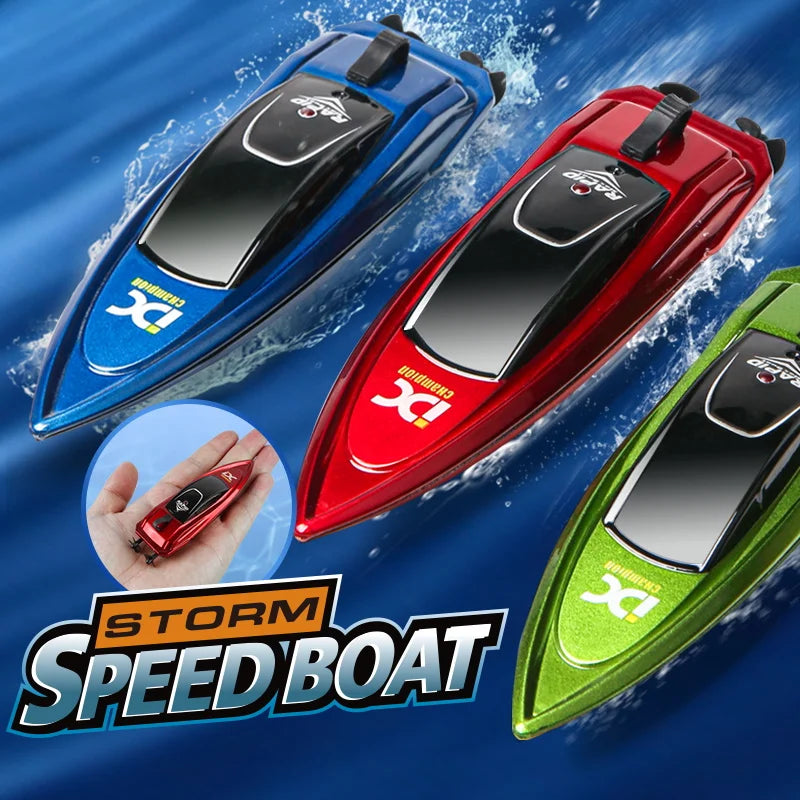 Mini RC Boat with LED Light – High Speed