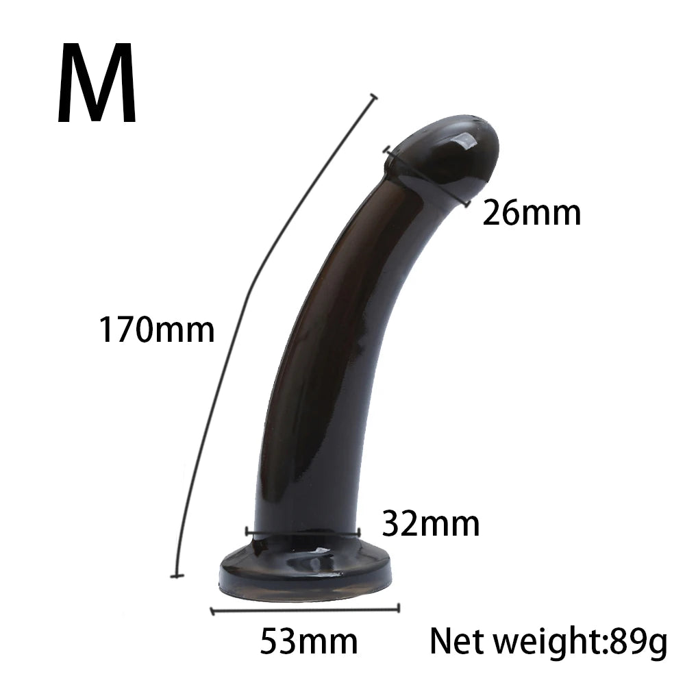 Realistic Jelly Dildo with Suction Cup & Harness