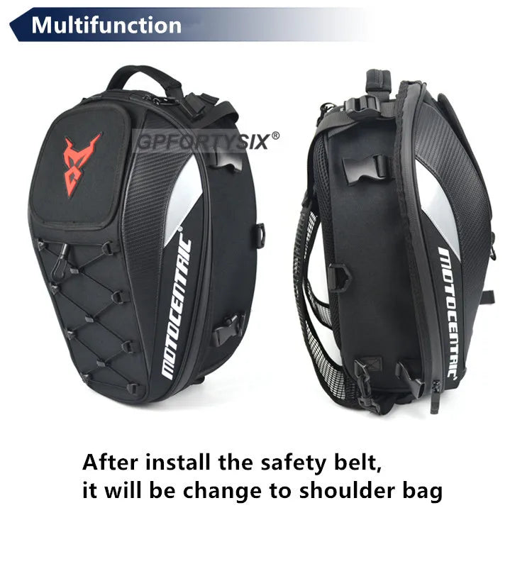 Waterproof Motorcycle Tail Bag – Helmet & Gear Storage