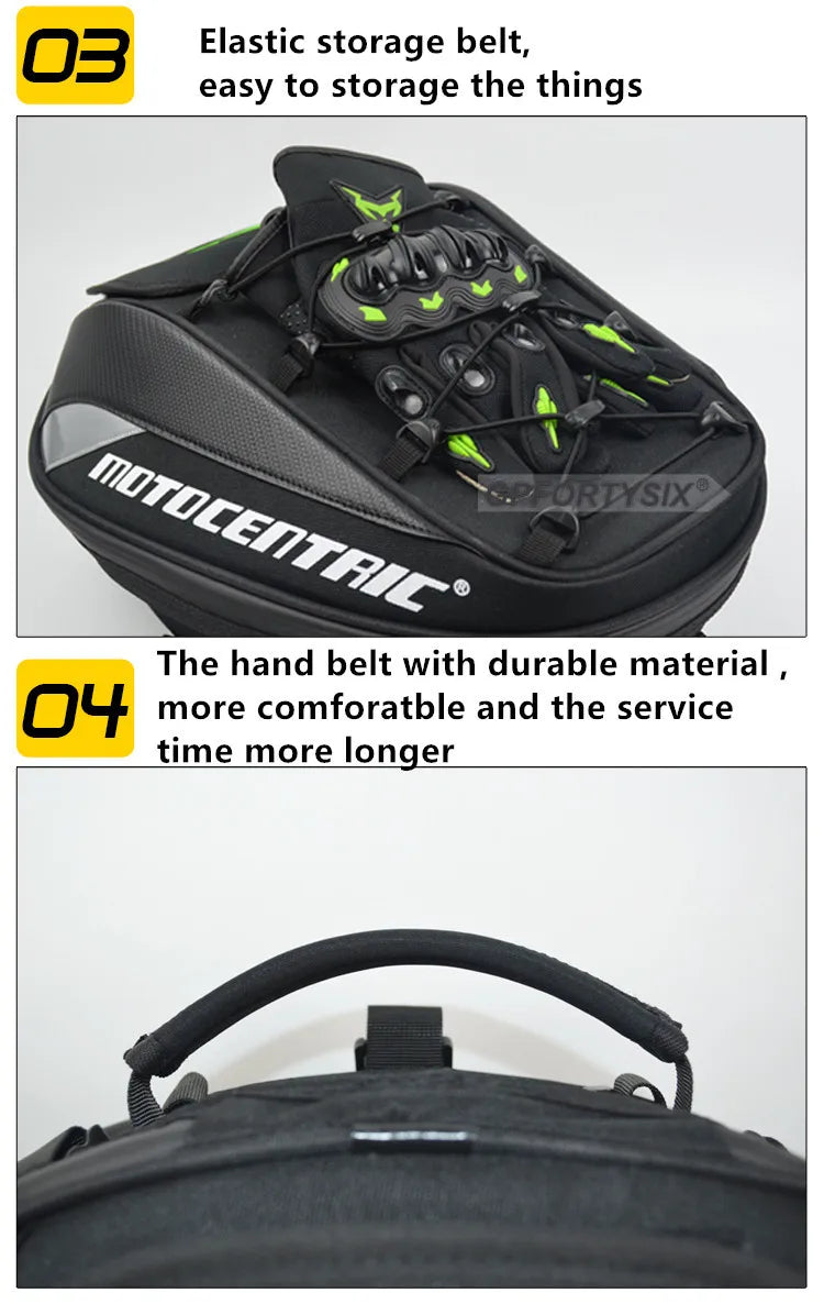 Waterproof Motorcycle Tail Bag – Helmet & Gear Storage