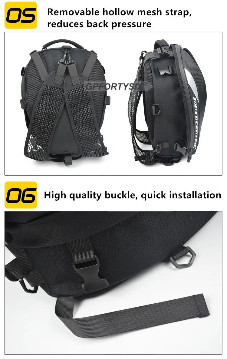 Waterproof Motorcycle Tail Bag – Helmet & Gear Storage