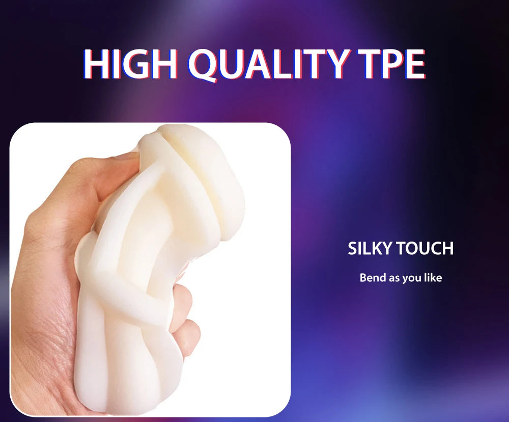 Transparent Male Masturbator Cup with Soft Vagina