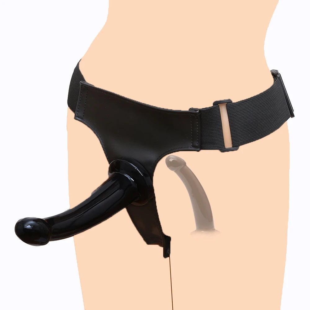 Realistic Jelly Dildo with Suction Cup & Harness