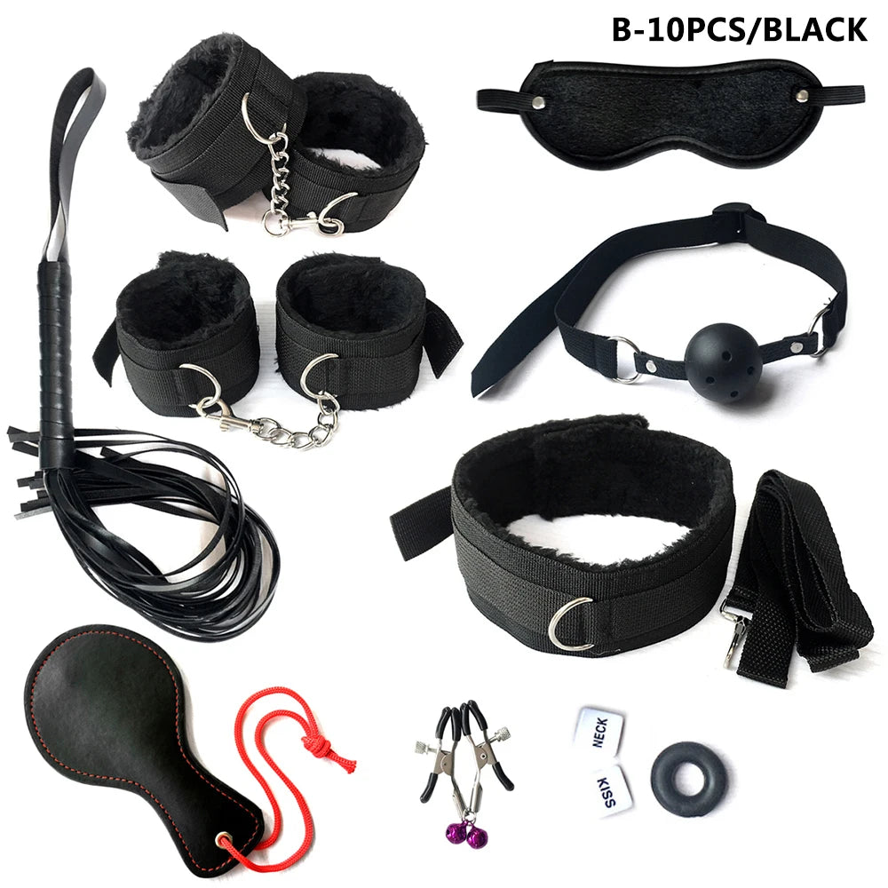 Complete BDSM Kit with Whip, Gag & Tail Plug
