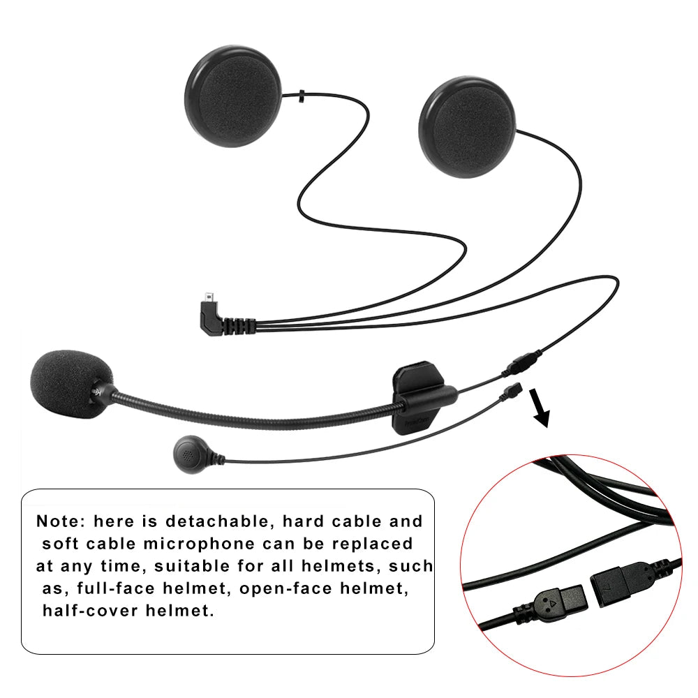 Freedconn Hard Earphone Kit for Helmet Intercoms