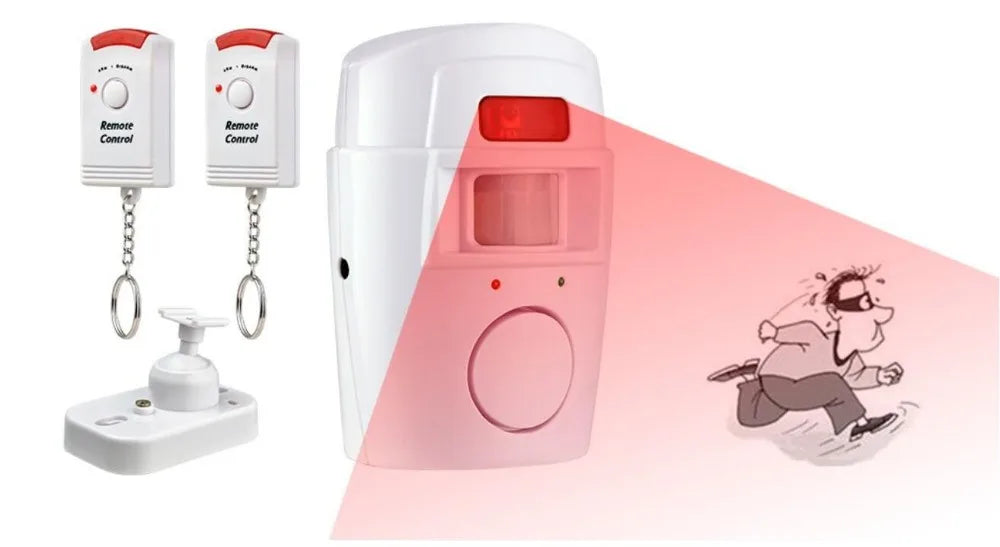 Wireless IR Motion Sensor Alarm with Remote