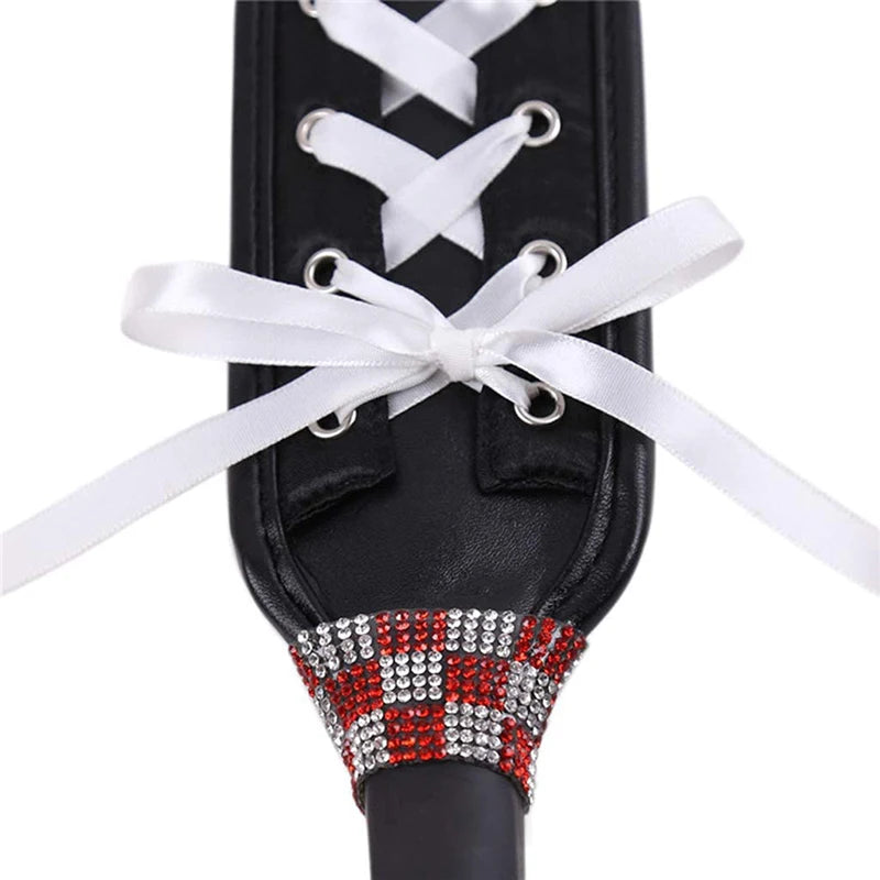 Faux Leather Riding Whip Paddle