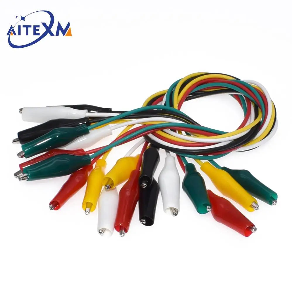 10PCS Alligator Clips Jumper Wire Set 46CM