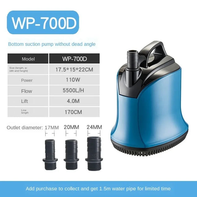 220–240 V Submersible Aquarium Bottom-Suction Pump