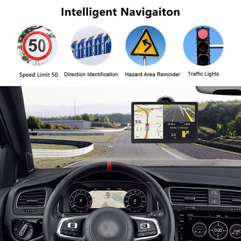 Drive smarter with this 7"/5" GPS Navigation System!