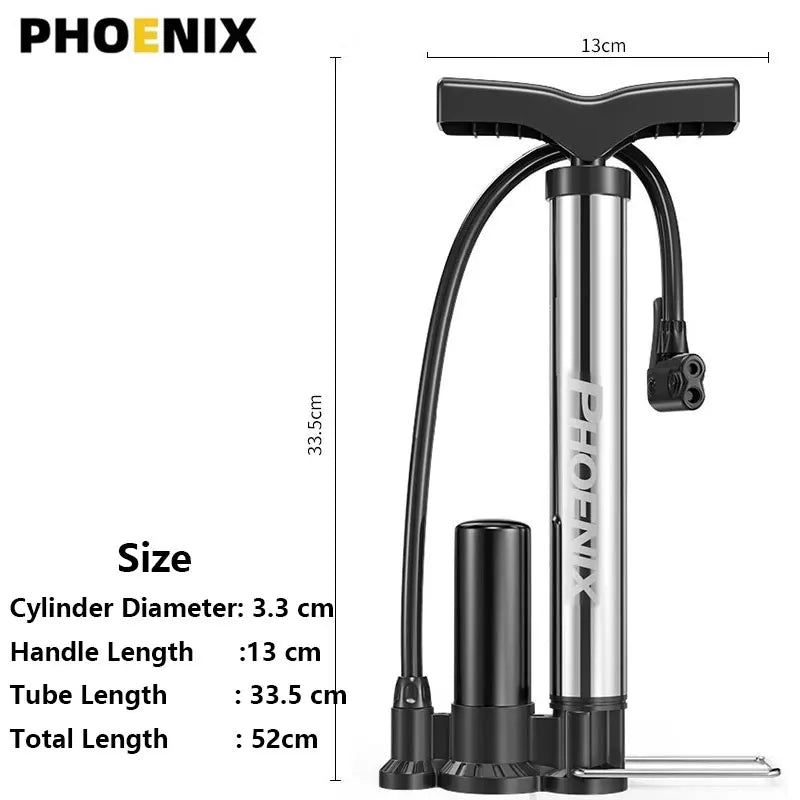 160PSI High Pressure Bicycle Pump – Stainless Steel Inflator