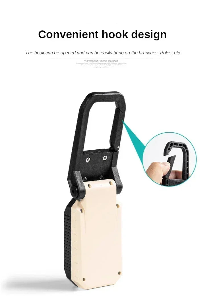 Rechargeable LED Flashlight & Work Light with Power Bank