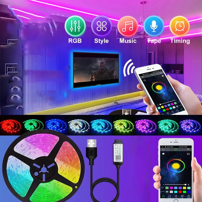 5050 RGB LED Light Strip – Mood Lighting with Bluetooth Magic!