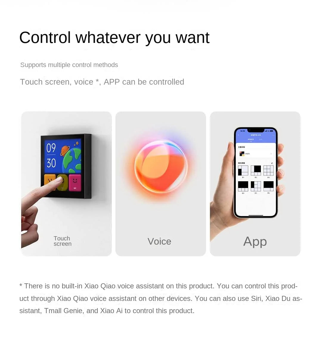 Aqara S1E Smart Touch Panel with LED Display